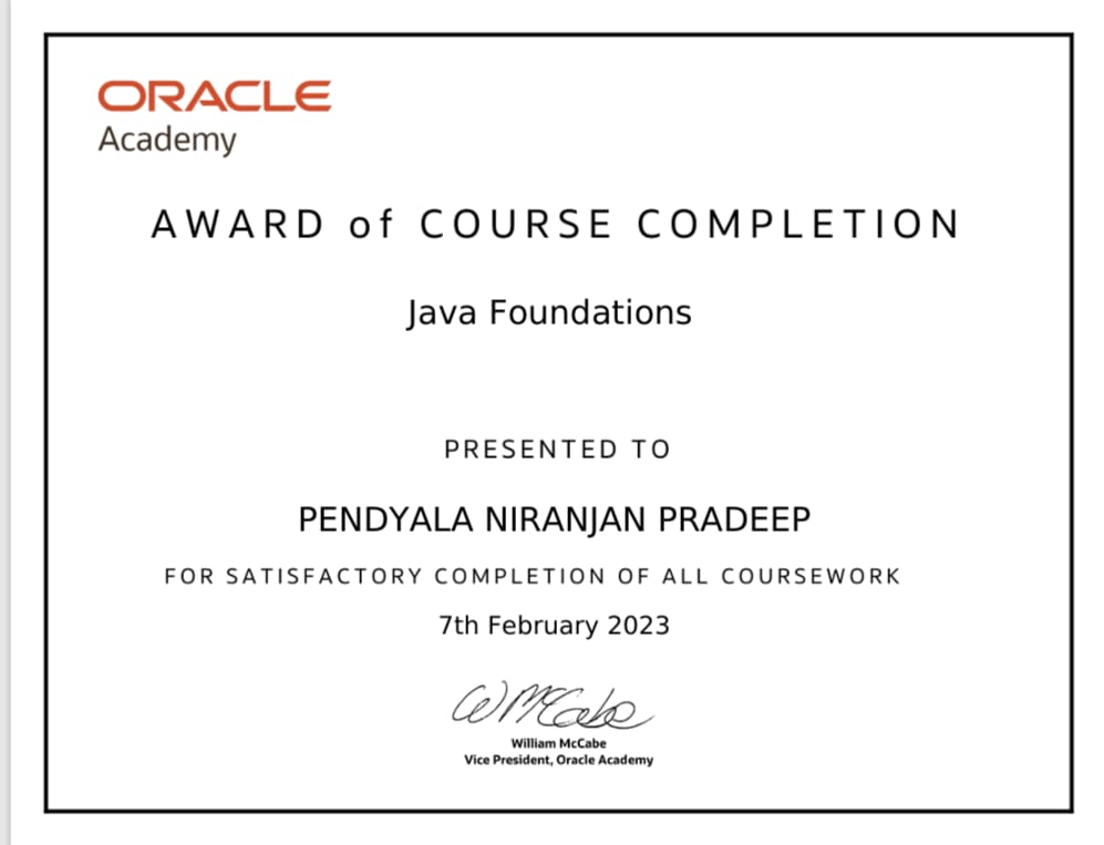 java foundations oracle